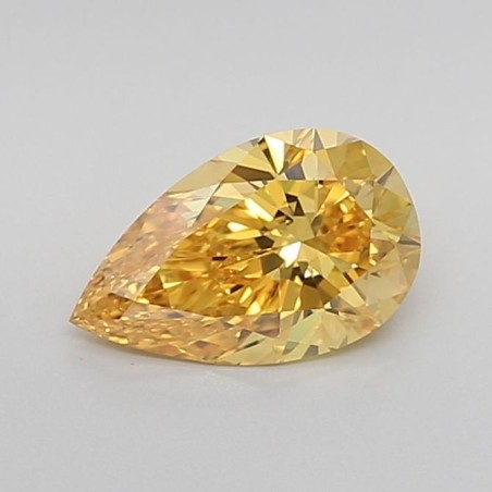 Diament laboratoryjny o barwie fantazyjnej szlif gruszkowy, 1.53ct, IF, Fancy Vivid Yellow, IGI LG625437559
