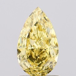 Diament laboratoryjny o barwie fantazyjnej szlif gruszkowy, 1.29ct, VVS2, Fancy Vivid Yellow, IGI LG683521864