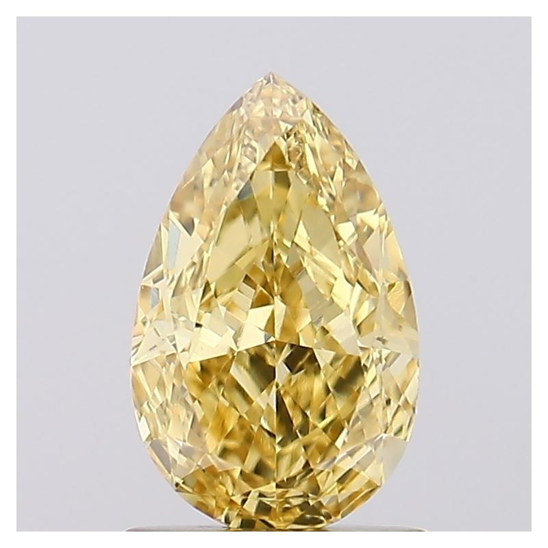 Diament laboratoryjny o barwie fantazyjnej szlif gruszkowy, 1.23ct, VVS2, Fancy Intense Yellow, IGI LG684512356