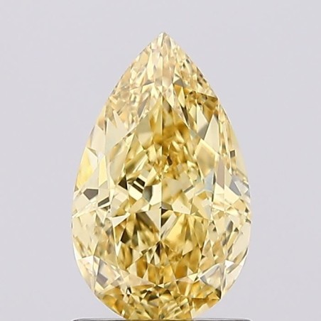 Diament laboratoryjny o barwie fantazyjnej szlif gruszkowy, 1.17ct, VVS2, Fancy Vivid Yellow, IGI LG669470703