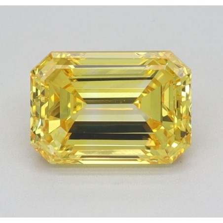 Diament laboratoryjny o barwie fantazyjnej szlif szmaragdowy, 0.9ct, VVS2, Fancy Vivid Yellow, IGI LG576354608