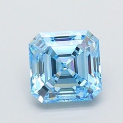 Diament laboratoryjny o barwie fantazyjnej szlif szmaragdowy kwadratowy, 1.05ct, VVS2, Fancy Vivid Blue, IGI LG720544529
