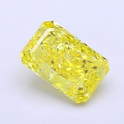 Diament laboratoryjny o barwie fantazyjnej radiant, 1.37ct, VVS2, Fancy Intense Yellow, IGI LG704590311