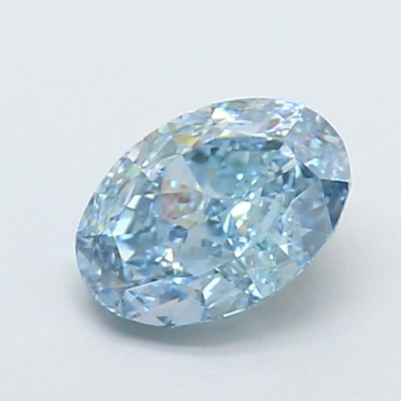 Diament laboratoryjny o barwie fantazyjnej szlif owalny, 1.5ct, IF, Fancy Vivid Blue, IGI LG700518143