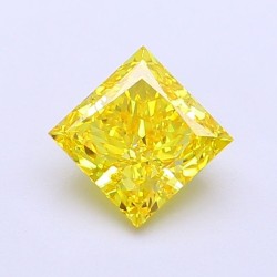 Diament laboratoryjny o barwie fantazyjnej szlif princess, 1.06ct, VVS1, Fancy Vivid Yellow, IGI LG704590320