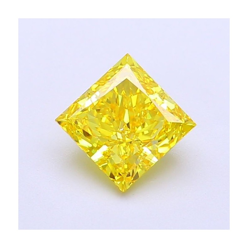 Diament laboratoryjny o barwie fantazyjnej szlif princess, 1.06ct, VVS1, Fancy Vivid Yellow, IGI LG704590320 Diament laboratoryjny o barwie fantazyjnej szlif princess, 1.06ct, VVS1, Fancy Vivid Yellow, IGI LG704590320