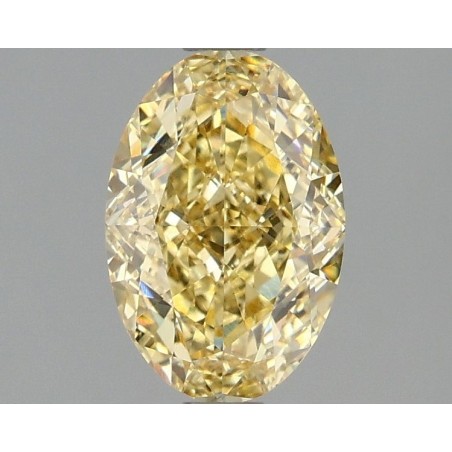 Diament laboratoryjny o barwie fantazyjnej szlif owalny, 1.59ct, VVS2, Fancy Intense Yellow, IGI LG665459551