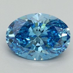 Diament laboratoryjny o barwie fantazyjnej szlif owalny, 2.18ct, VVS2, Fancy Vivid Blue, IGI LG644438619