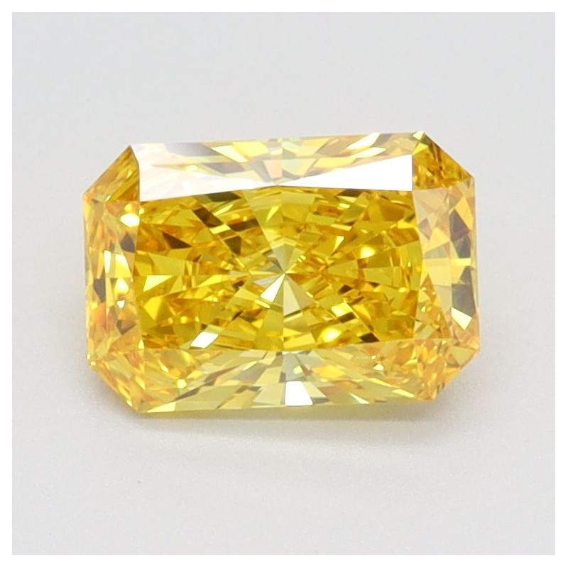 Diament laboratoryjny o barwie fantazyjnej radiant, 1.09ct, IF, Fancy Vivid Yellow, IGI LG617450044