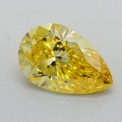 Diament laboratoryjny o barwie fantazyjnej szlif gruszkowy, 0.84ct, VVS1, Fancy Vivid Yellow, IGI LG675529246