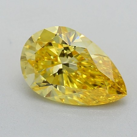 Diament laboratoryjny o barwie fantazyjnej szlif gruszkowy, 0.84ct, VVS1, Fancy Vivid Yellow, IGI LG675529246