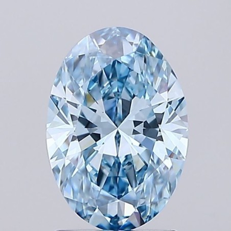 Diament laboratoryjny o barwie fantazyjnej szlif owalny, 1.5ct, VVS2, Fancy Vivid Blue, IGI LG685530702