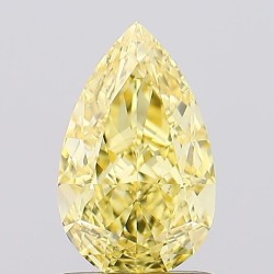 Diament laboratoryjny o barwie fantazyjnej szlif gruszkowy, 1.32ct, VVS2, Fancy Vivid Yellow, IGI LG683521733