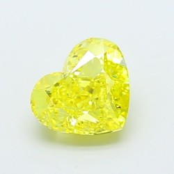 Diament laboratoryjny o barwie fantazyjnej serce, 1.23ct, VVS1, Fancy Vivid Yellow, IGI LG722566686