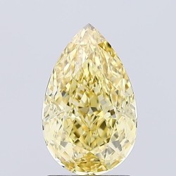 Diament laboratoryjny o barwie fantazyjnej szlif gruszkowy, 1.74ct, VVS2, Fancy Vivid Yellow, IGI LG667449597