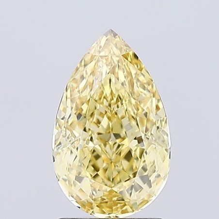 Diament laboratoryjny o barwie fantazyjnej szlif gruszkowy, 1.74ct, VVS2, Fancy Vivid Yellow, IGI LG667449597