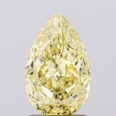 Diament laboratoryjny o barwie fantazyjnej szlif gruszkowy, 1.53ct, VVS2, Fancy Vivid Yellow, IGI LG689522299