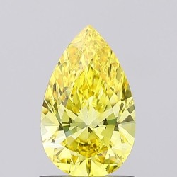 Diament laboratoryjny o barwie fantazyjnej szlif gruszkowy, 1.01ct, VVS2, Fancy Vivid Yellow, IGI LG516252413