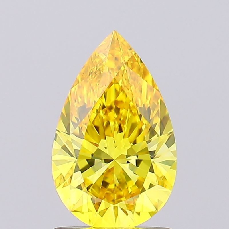 Diament laboratoryjny o barwie fantazyjnej szlif gruszkowy, 1.31ct, VVS2, Fancy Vivid Yellow, IGI LG516249130 Diament laboratoryjny o barwie fantazyjnej szlif gruszkowy, 1.31ct, VVS2, Fancy Vivid Yellow, IGI LG516249130