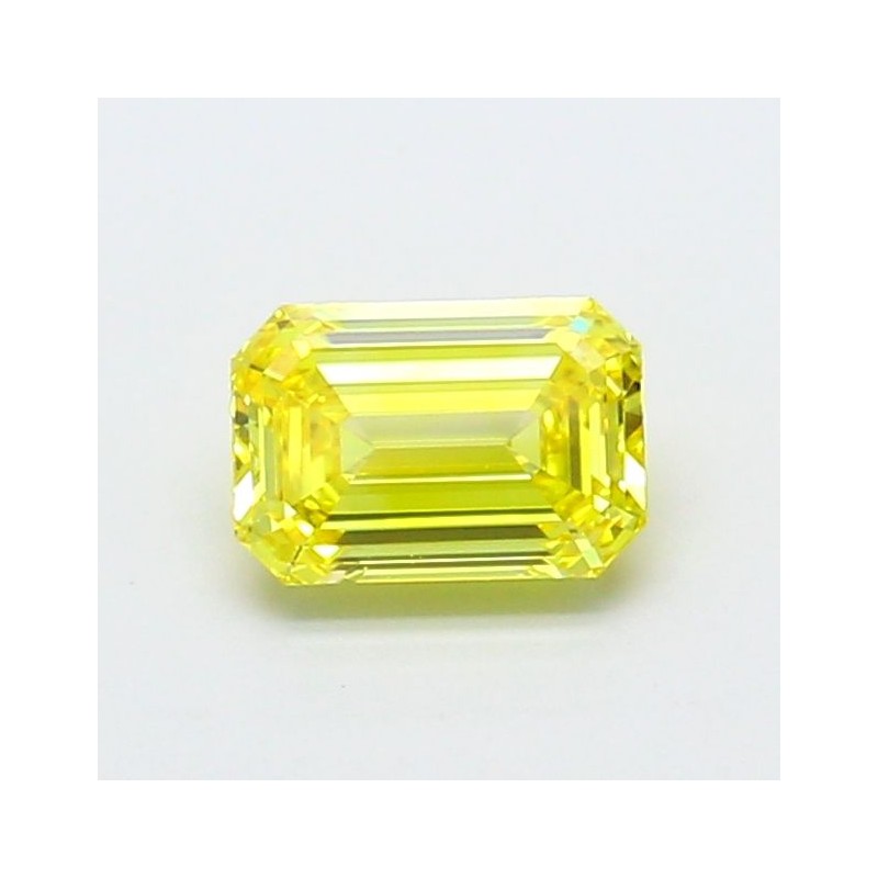 Diament laboratoryjny o barwie fantazyjnej szlif szmaragdowy, 1.03ct, VVS1, Fancy Vivid Yellow, IGI LG700518406