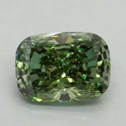 Diament laboratoryjny o barwie fantazyjnej szlif poduszkowy brylantowy, 2.04ct, VVS2, Fancy Vivid Green, IGI LG636401575