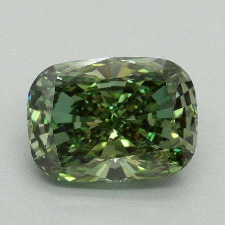 Diament laboratoryjny o barwie fantazyjnej szlif poduszkowy brylantowy, 2.04ct, VVS2, Fancy Vivid Green, IGI LG636401575