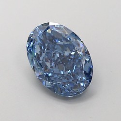 Diament laboratoryjny o barwie fantazyjnej szlif owalny, 1.9ct, VVS1, Fancy Vivid Blue, IGI LG700518442