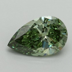 Diament laboratoryjny o barwie fantazyjnej szlif gruszkowy, 2.03ct, VVS2, Fancy Vivid Green, IGI LG702592038