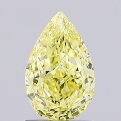 Diament laboratoryjny o barwie fantazyjnej szlif gruszkowy, 1.55ct, VVS2, Fancy Intense Yellow, IGI LG727560254