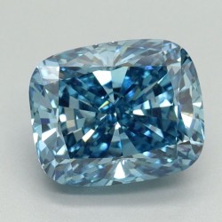 Diament laboratoryjny o barwie fantazyjnej szlif poduszkowy brylantowy, 2.03ct, VVS2, Fancy Vivid Blue, IGI LG656415044