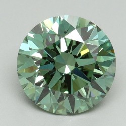 Diament laboratoryjny o barwie fantazyjnej szlif okrągły, 2.03ct, VVS2, Fancy Vivid Green, IGI LG642488783