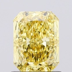 Diament laboratoryjny o barwie fantazyjnej radiant, 1.06ct, VVS2, Fancy Vivid Yellow, IGI LG671477495