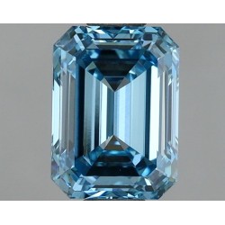 Diament laboratoryjny o barwie fantazyjnej szlif szmaragdowy, 1.44ct, VVS2, Fancy Vivid Blue, IGI LG705522942
