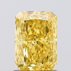 Diament laboratoryjny o barwie fantazyjnej radiant, 1.17ct, VVS2, Fancy Vivid Yellow, IGI LG681532296