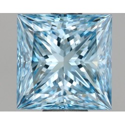 Diament laboratoryjny o barwie fantazyjnej szlif princess, 1.51ct, VVS2, Fancy Vivid Blue, IGI LG695503186