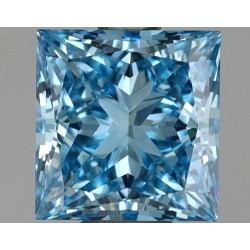 Diament laboratoryjny o barwie fantazyjnej szlif princess, 1.51ct, VVS2, Fancy Vivid Blue, IGI LG695503199