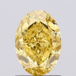 Diament laboratoryjny o barwie fantazyjnej szlif owalny, 1.26ct, VVS2, Fancy Vivid Yellow, IGI LG671477464
