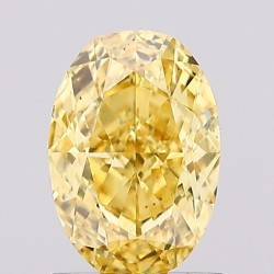 Diament laboratoryjny o barwie fantazyjnej szlif owalny, 1.11ct, VVS2, Fancy Vivid Yellow, IGI LG693513598