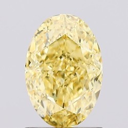 Diament laboratoryjny o barwie fantazyjnej szlif owalny, 1.22ct, VVS2, Fancy Vivid Yellow, IGI LG677580811