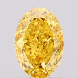Diament laboratoryjny o barwie fantazyjnej szlif owalny, 1.08ct, VVS2, Fancy Vivid Yellow, IGI LG687561682