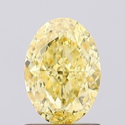 Diament laboratoryjny o barwie fantazyjnej szlif owalny, 1.3ct, VVS2, Fancy Vivid Yellow, IGI LG662421359