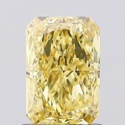 Diament laboratoryjny o barwie fantazyjnej radiant, 1.17ct, VVS2, Fancy Vivid Yellow, IGI LG668461128