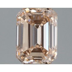 Diament laboratoryjny o barwie fantazyjnej szlif szmaragdowy, 1ct, VVS2, Fancy Orange Pink, IGI LG691553434