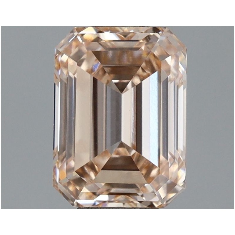 Diament laboratoryjny o barwie fantazyjnej szlif szmaragdowy, 1ct, VVS2, Fancy Orange Pink, IGI LG691553434