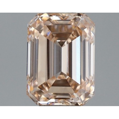 Diament laboratoryjny o barwie fantazyjnej szlif szmaragdowy, 1ct, VVS2, Fancy Orange Pink, IGI LG691553434
