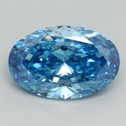Diament laboratoryjny o barwie fantazyjnej szlif owalny, 2ct, VVS2, Fancy Vivid Blue, IGI LG644444484
