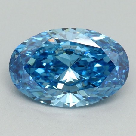 Diament laboratoryjny o barwie fantazyjnej szlif owalny, 2ct, VVS2, Fancy Vivid Blue, IGI LG644444484