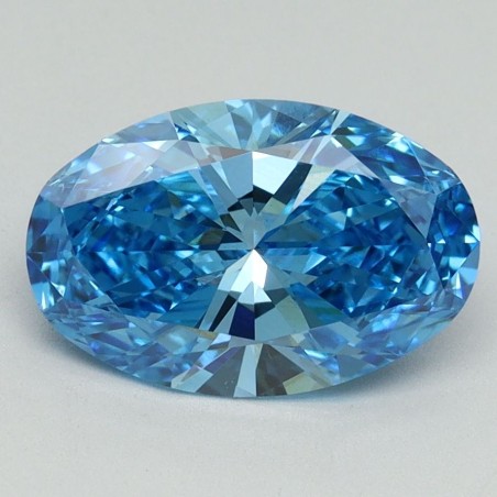 Diament laboratoryjny o barwie fantazyjnej szlif owalny, 2ct, VVS2, Fancy Vivid Blue, IGI LG644444240
