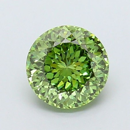 Diament laboratoryjny o barwie fantazyjnej szlif okrągły, 1.01ct, VVS2, Fancy Vivid Green, IGI LG735509529