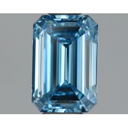Diament laboratoryjny o barwie fantazyjnej szlif szmaragdowy, 1.1ct, VVS2, Fancy Vivid Blue, IGI LG696536170